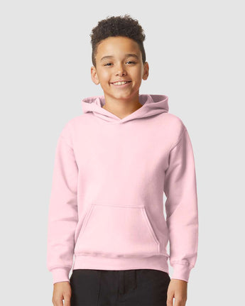 Pretreated Gildan SF500B Softstyle Youth Hooded Sweatshirt - Light Pink