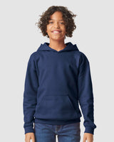 Pretreated Gildan SF500B Softstyle Youth Hooded Sweatshirt - Navy