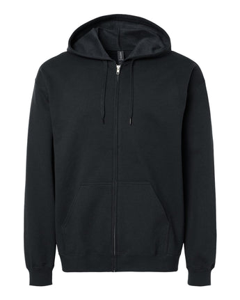 Pretreated Gildan SF600 Softstyle Full-Zip Hooded Sweatshirt - Black