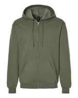 Pretreated Gildan SF600 Softstyle Full-Zip Hooded Sweatshirt - Military Green