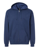 Pretreated Gildan SF600 Softstyle Full-Zip Hooded Sweatshirt - Navy