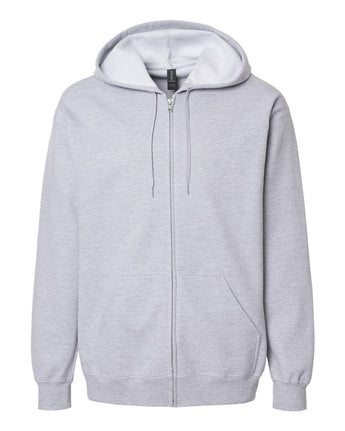 Pretreated Gildan SF600 Softstyle Full-Zip Hooded Sweatshirt - Sport Grey