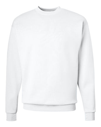 Pretreated Hanes P160 Ecosmart Crewneck Sweatshirt - White