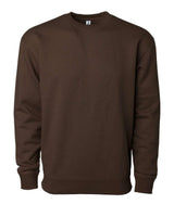 Pretreated Independent Trading Co. SS3000 Unisex Midweight Crewneck Sweatshirt - Brown