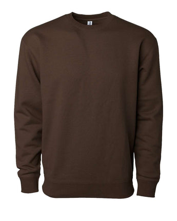 Pretreated Independent Trading Co. SS3000 Unisex Midweight Crewneck Sweatshirt - Brown