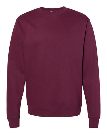 Pretreated Independent Trading Co. SS3000 Unisex Midweight Crewneck Sweatshirt - Maroon