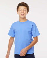 Pretreated M&O 4850 Youth Gold Soft Touch T-Shirt - Carolina Blue