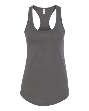 Pretreated Next Level 1533 Women's Ideal Racerback Tank - Dark Grey