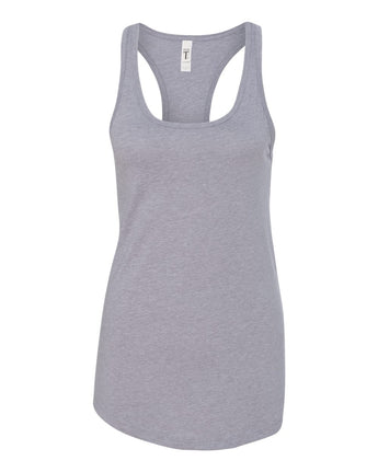 Pretreated Next Level 1533 Women's Ideal Racerback Tank - Heather Grey
