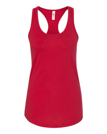 Pretreated Next Level 1533 Women's Ideal Racerback Tank - Red