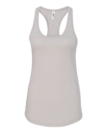 Pretreated Next Level 1533 Women's Ideal Racerback Tank - Silver