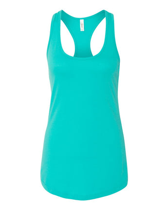 Pretreated Next Level 1533 Women's Ideal Racerback Tank - Tahiti Blue