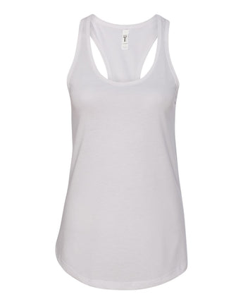 Pretreated Next Level 1533 Women's Ideal Racerback Tank - White