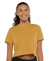 Pretreated Next Level 1580 Women's Ideal Crop Top - Antique Gold