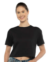 Pretreated Next Level 1580 Women's Ideal Crop Top - Black