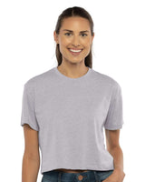 Pretreated Next Level 1580 Women's Ideal Crop Top - Heather Grey