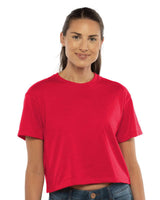 Pretreated Next Level 1580 Women's Ideal Crop Top - Red