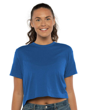 Pretreated Next Level 1580 Women's Ideal Crop Top - Royal