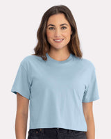 Pretreated Next Level 1580 Women's Ideal Crop Top - Stonewash Denim