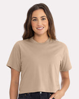 Pretreated Next Level 1580 Women's Ideal Crop Top - Tan