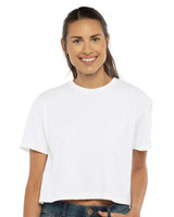 Pretreated Next Level 1580 Women's Ideal Crop Top - White