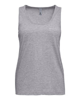 Pretreated Next Level 3933 Women's Cotton Tank - Heather Grey