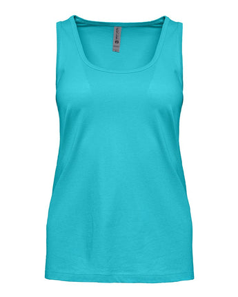 Pretreated Next Level 3933 Women's Cotton Tank - Tahiti Blue