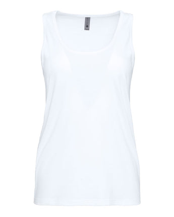 Pretreated Next Level 3933 Women's Cotton Tank - White