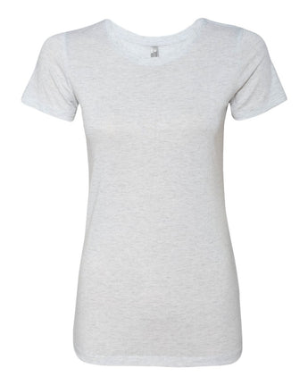 Pretreated Next Level 6710 Women’s Triblend T-Shirt - Heather White