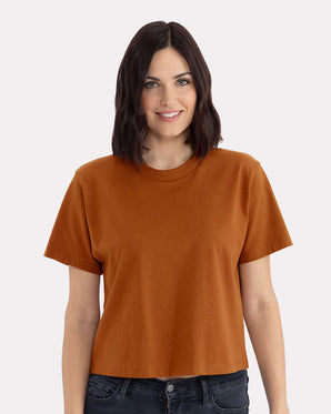 Pretreated Next Level 7610 Women's Heavyweight Boxy T-Shirt - Clay