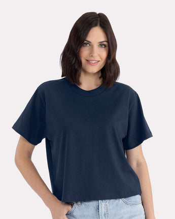 Pretreated Next Level 7610 Women's Heavyweight Boxy T-Shirt - Midnight Navy