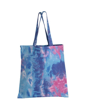 Pretreated Q-Tees TD800 Tie-Dyed Canvas Bag - Cotton Candy