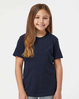 Pretreated Tultex 235 Youth Fine Jersey T-Shirt - Navy