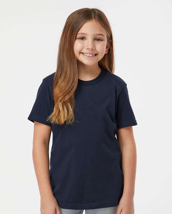 Pretreated Tultex 235 Youth Fine Jersey T-Shirt - Navy