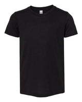 Pretreated BELLA+CANVAS 3413Y Youth Triblend Tee - Solid Black Triblend