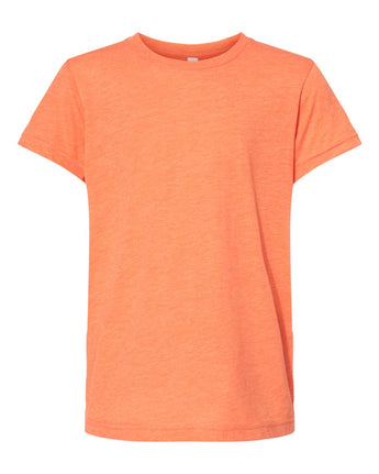 Pretreated BELLA+CANVAS 3413Y Youth Triblend Tee - Orange Triblend