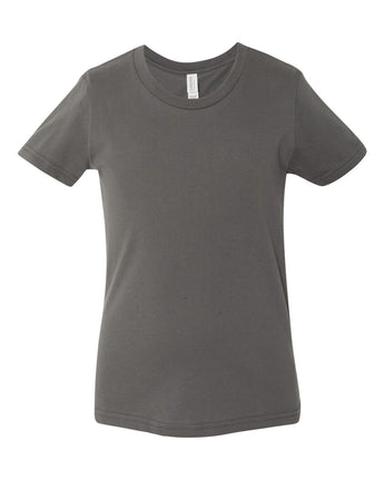 Pretreated BELLA+CANVAS 3001Y Youth Unisex Jersey Tee - Charcoal