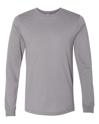 Pretreated BELLA+CANVAS 3501 Unisex Jersey Long Sleeve Tee - Storm