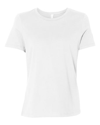 Pretreated BELLA+CANVAS 6400 Women's Relaxed Jersey Tee - White