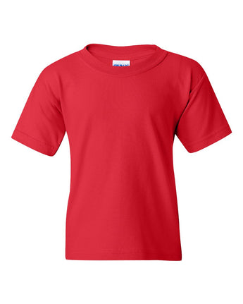 Pretreated Gildan 5000B Youth Heavy Cotton T-Shirt - Red