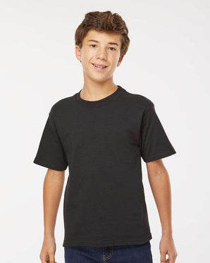 Pretreated M&O 4850 Youth Gold Soft Touch T-Shirt - Black