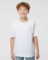 Pretreated M&O 4850 Youth Gold Soft Touch T-Shirt - White