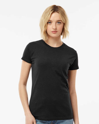 Pretreated Tultex 213 Women's Fine Jersey T-Shirt - Black