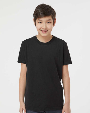 Pretreated Tultex 235 Youth Fine Jersey T-Shirt - Black