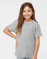 Pretreated Tultex 235 Youth Fine Jersey T-Shirt - Heather Grey