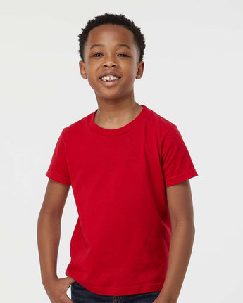 Pretreated Tultex 235 Youth Fine Jersey T-Shirt - Red