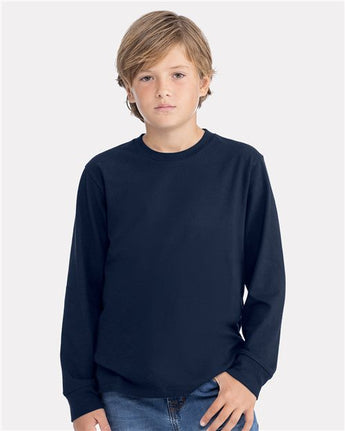 Pretreated Next Level 3311 Youth Cotton Long Sleeve Tee - Lifestyle