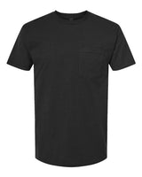 Pretreated Tultex 293 Unisex Heavyweight Jersey Pocket T-Shirt - Black