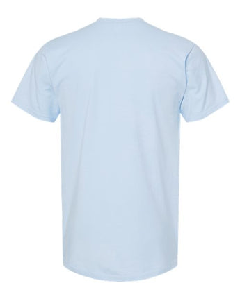 Pretreated Tultex 290 Unisex Heavyweight Jersey T-Shirt - Baby Blue - Back