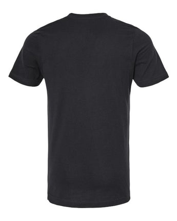 Pretreated Tultex 602CVC Unisex Combed CVC T-Shirt - Solid Black - Back